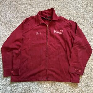 Vintage 70s‎ Union Made Budweiser Jacket Chain Stitch Men's 2XL